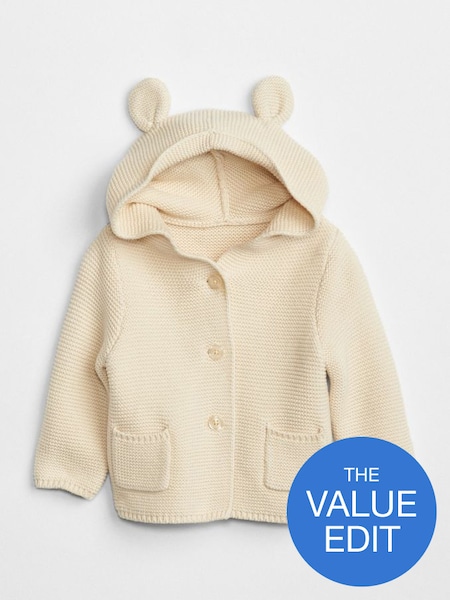 Beige Knitted Brannan Bear Cardigan - Baby (Newborn - 24mths) (R92899) | £18