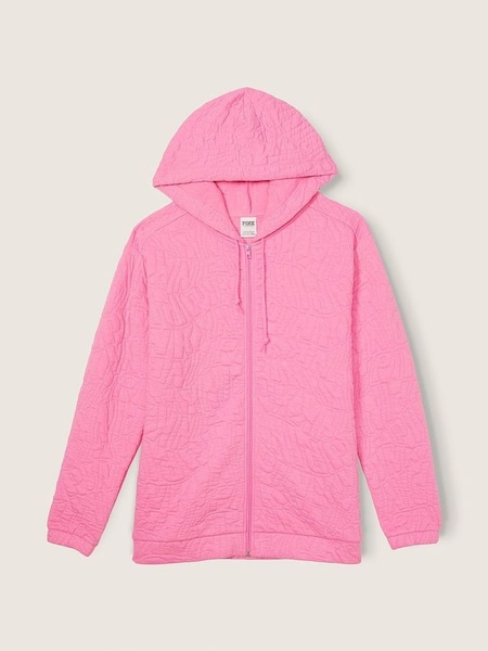 Dreamy Pink Zip Up Long Sleeve Hoodie (R93430) | £22