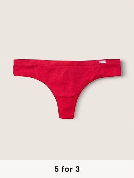 Pepper Red Thong Seamless Knickers (R95634) | £9