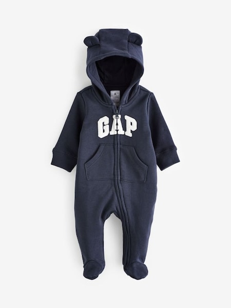 Blue Logo Zip Hooded All in One - Baby (Newborn - 12mths) (RY8996) | £25