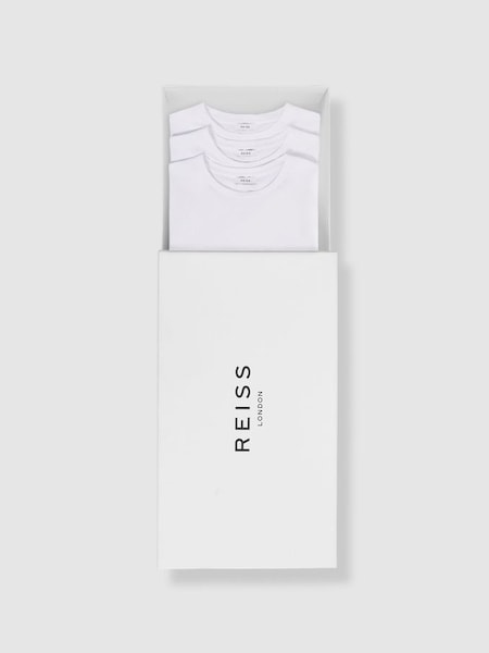 Three Pack Of Crew Neck T-shirts in White (T38964) | £70