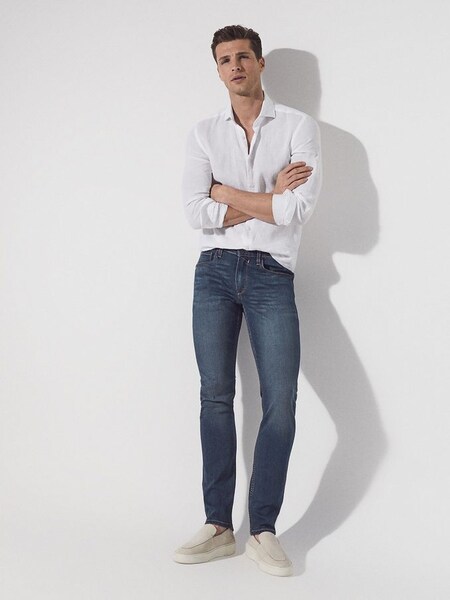 Paige High Stretch Super Skinny Jeans in Washed Indigo (T41583) | £155