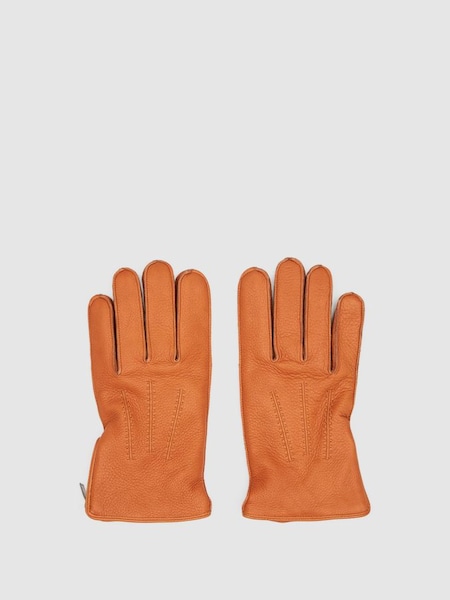 Leather Gloves in Tan (T42025) | £50