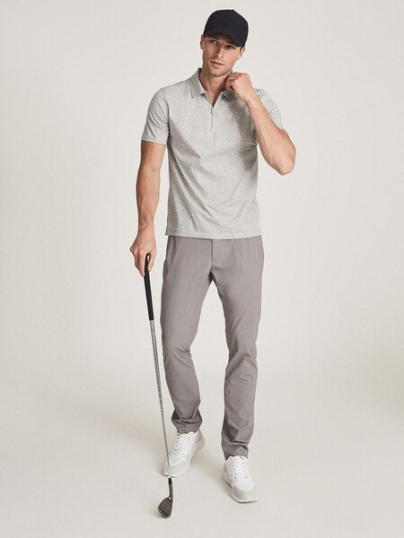 Golf Mercerised Egyptian Cotton Polo Shirt in Soft Grey (T42612) | £40