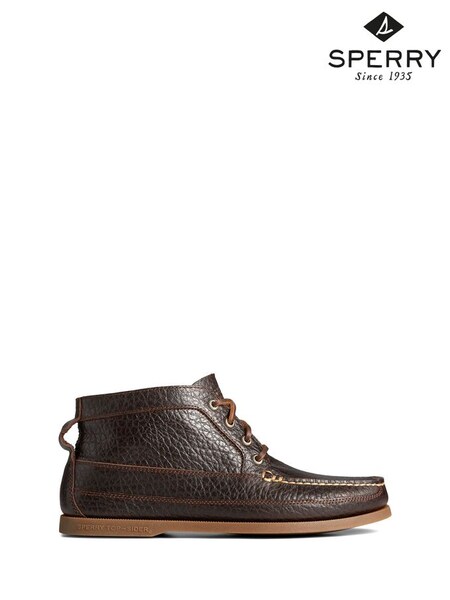Sperry Brown Authentic Original Boat Chukka Tumbled Boots (T53291) | £130
