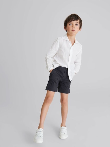 Junior Casual Chino Shorts in Navy (T65718) | £26