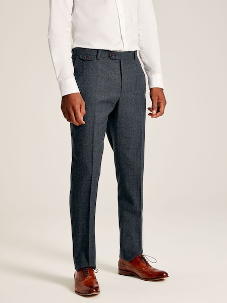 Navy Slim Fit Wool Suit: Trousers (T78655) | £100