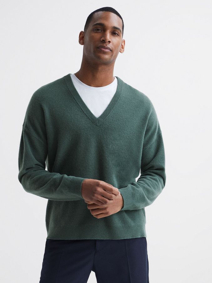 V neck jumper mens sale store