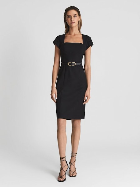 Tailored Dress in Black (T87928) | £80