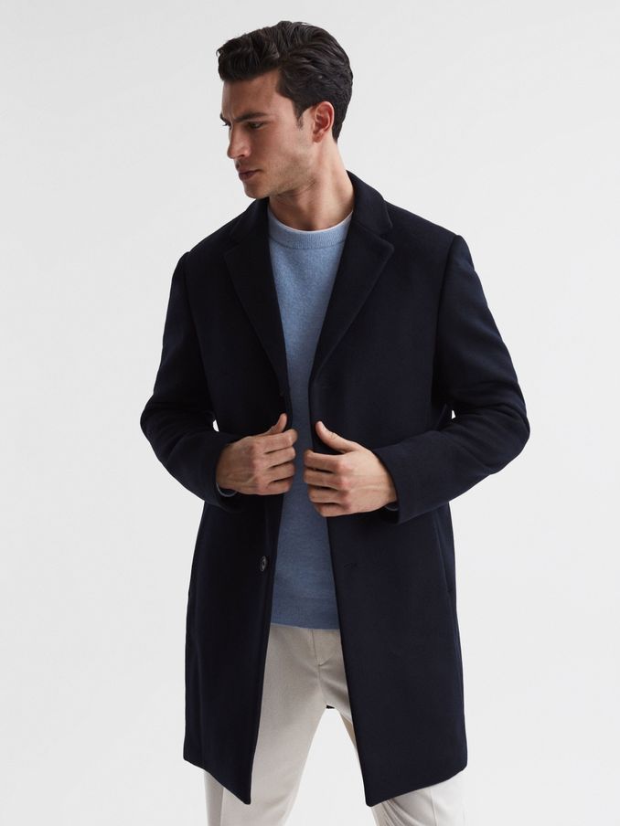 Wool overcoat mens sales uk