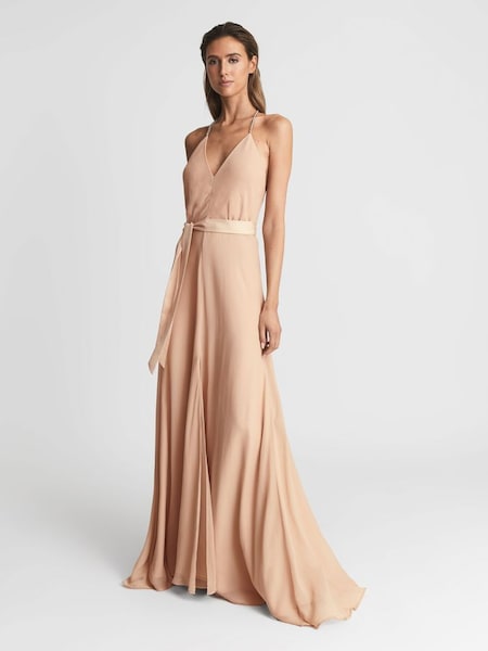 Strappy Maxi Dress in Nude (U17670) | £298