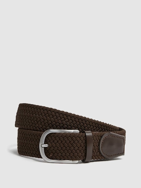 Woven Belt in Dark Brown (U32996) | £58