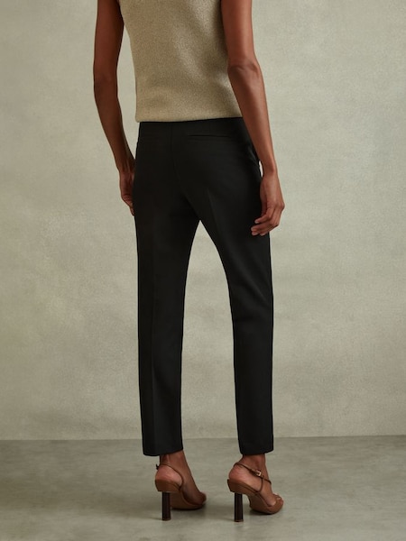 Petite Slim Fit Tailored Trousers in Black (U36276) | £98