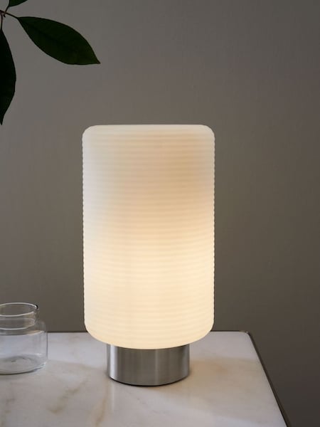 Jasper Conran London White Ribbed Glass Desk Lamp (U49893) | £70
