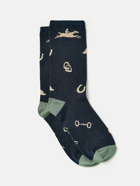 Navy Equestrian Excellent Everyday Single Ankle Socks (U75307) | £7.95