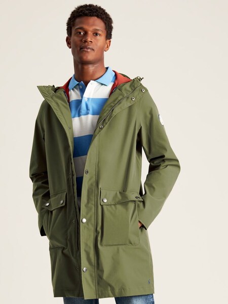 Green Wayland Mid Length Raincoat (U75421) | £70