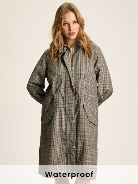 Holkham Brown Packable Waterproof Raincoat With Hood (U75422) | £69.95