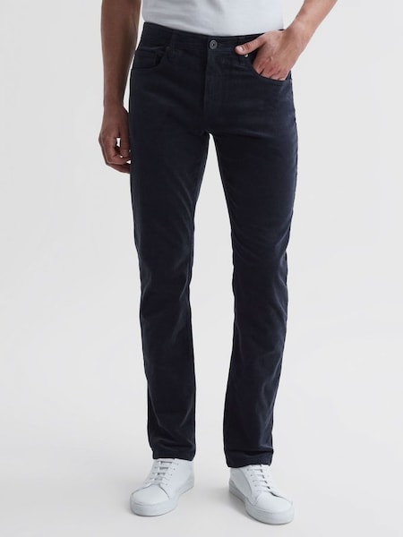 Paige High Stretch Slim Fit Corduroy Jeans in Deep Anchor (U77104) | £135