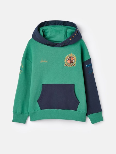 Official Badminton Green & Navy Boys' Jersey Hoodie (U77619) | £39.95 - £41.95