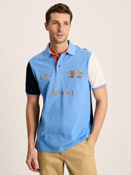 Bramham Blue/Cream Polo Shirt (U77734) | £59.95