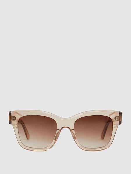 Chimi Large Frame Acetate Sunglasses in Ecru (U78317) | £120
