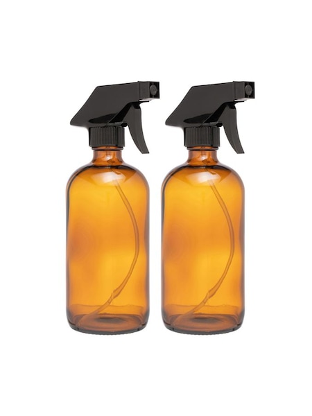 &Again Set of 2 Brown Amber Glass Spray Bottles 500ML (U78779) | £16