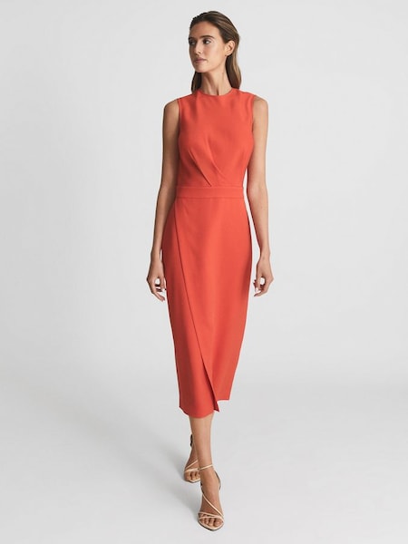 Sleeveless Bodycon Dress in Orange (U86335) | £80