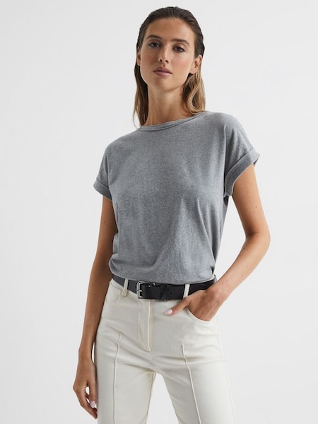 Cotton-Jersey Crew Neck T-Shirt in Grey (U94370) | £35