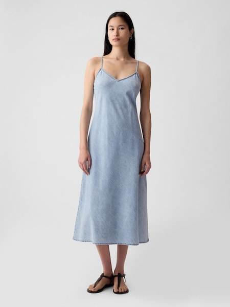 Blue Denim Midi Slip Dress (V20910) | £45