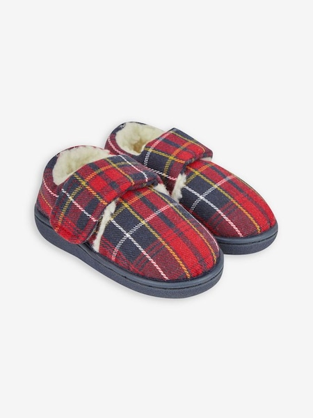 Tartan Slipper Shoes in Red (103156) | $26