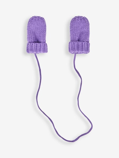 Lilac Girls' Mittens With String (106866) | €5.50
