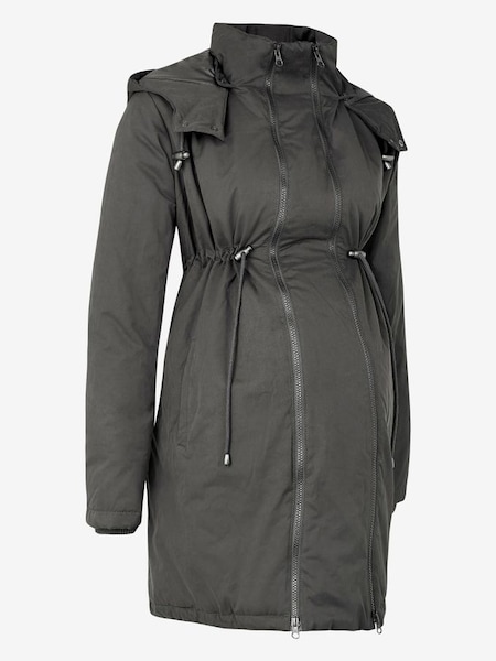 2-in-1 Padded Maternity Parka in Charcoal (120186) | $127