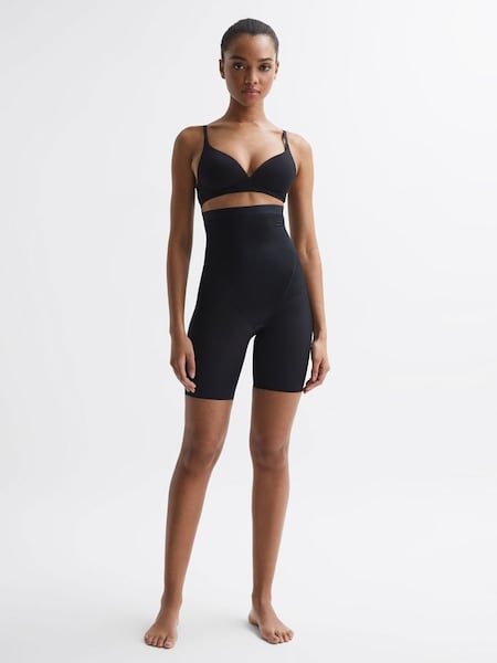 Spanx Shapewear Firming High-Waisted Mid-Thigh Shorts in Black (125781) | $125