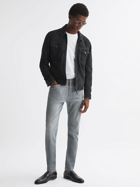 Slim Fit Jersey Jeans in Grey (139128) | SAR 670