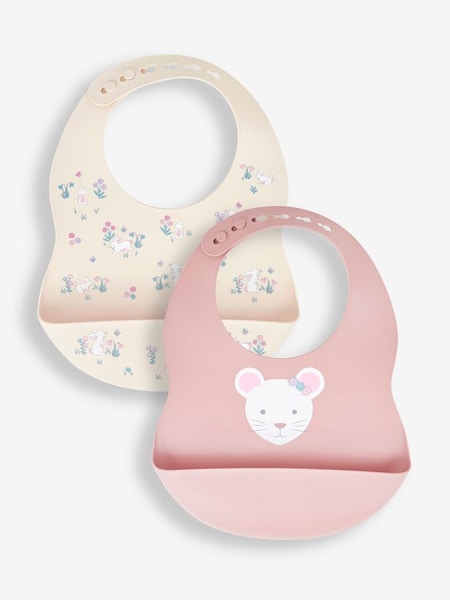 Ditsy Mouse 2-Pack Silicone Bib Set (150388) | €23