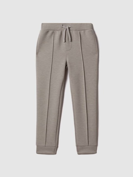 Pantalons de jogging en jersey interlock pour ado avec cordon de serrage, couleur taupe (150799) | 55 €