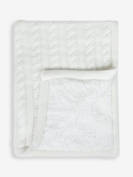 Cable Knit Sherpa Fleece Blanket (162791) | €39