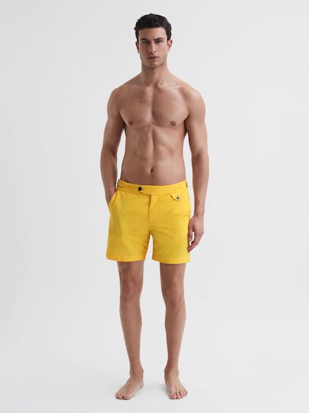 Hemingsworth Side Adjuster Swim Shorts in Yellow (167585) | $193
