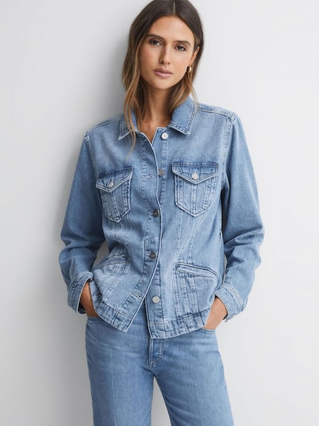 Paige Belted Denim Shirt in Catrin (175600) | €256