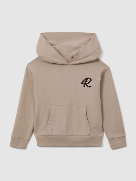 Teen Cotton Motif Hoodie in Taupe (181838) | CHF 55