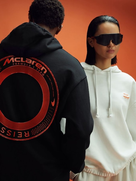 McLaren F1 - Zwarte katoenen hoodie met elastiek (182526) | € 195