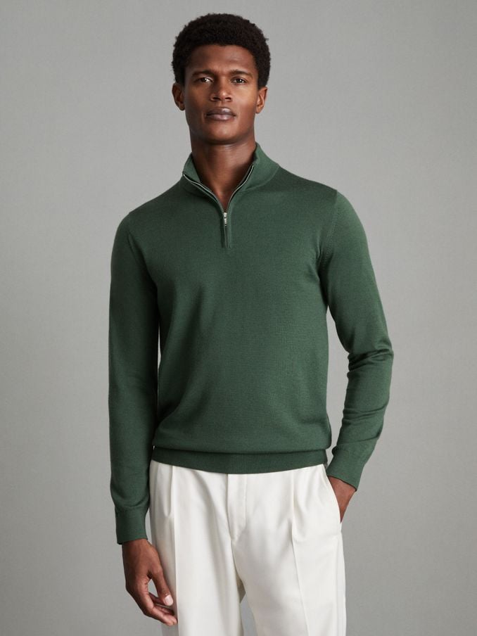 Mens Green Jumpers Mens Green V Crew Neck Jumpers Reiss Ireland
