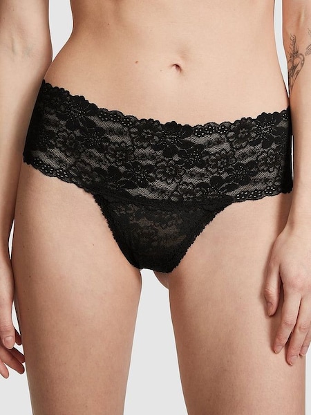 Pure Black Hipster Thong Lace Knickers (189305) | €10.50