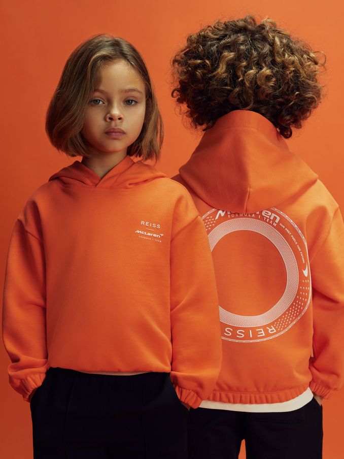 Girls orange hoodie discount