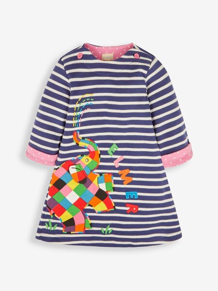 Elmer Applique A-Line Dress in Navy (204433) | $38