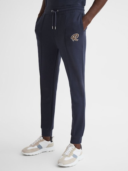 Pantalons de jogging d'intérieur avec cordon de serrage et logo, bleu armée de l'air (204917) | 67 €