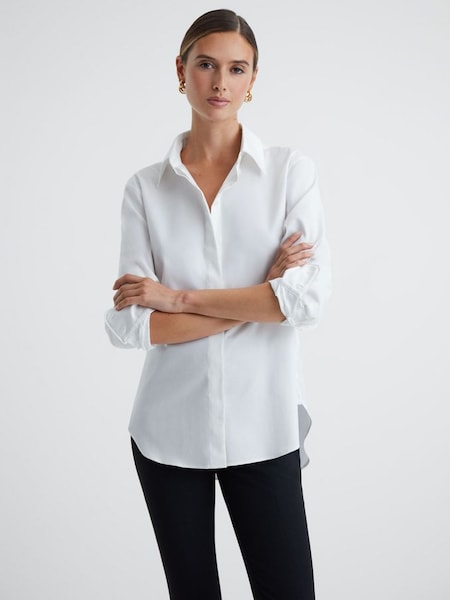 Wit overhemd van premium katoen (213872) | € 96