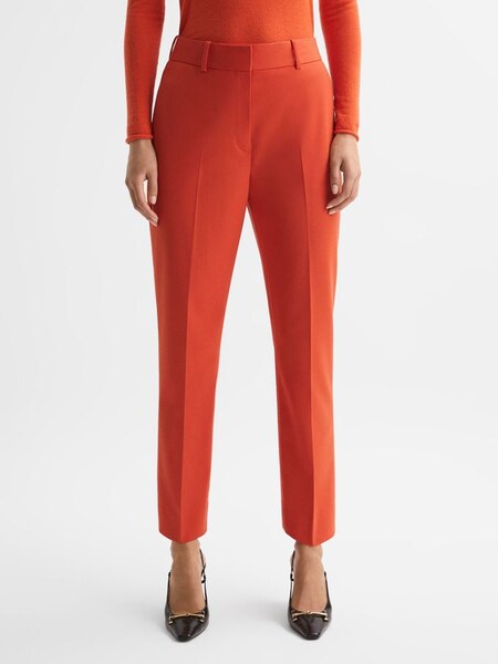 Pantalon de costume slim orange en laine mélangée (227369) | 85 €