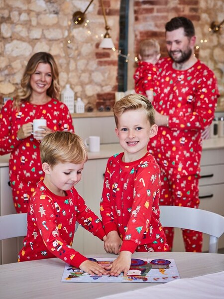 Womens Christmas Pyjama Set in Red (230994) | $63