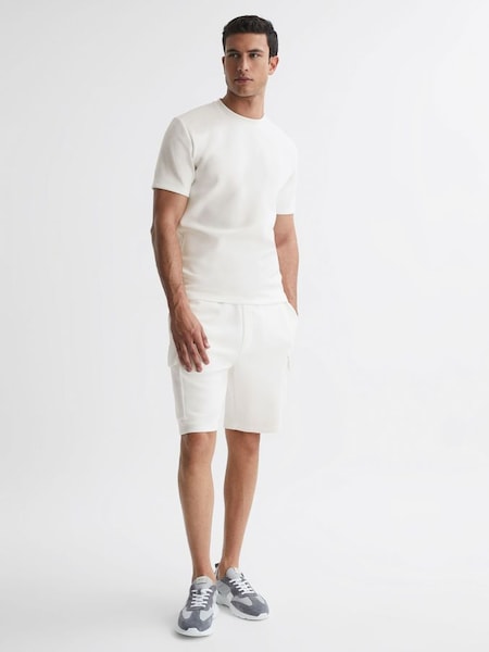 T-Shirt aus Interlock-Jersey mit Rundhalsausschnitt, Weiß (289171) | 95 €